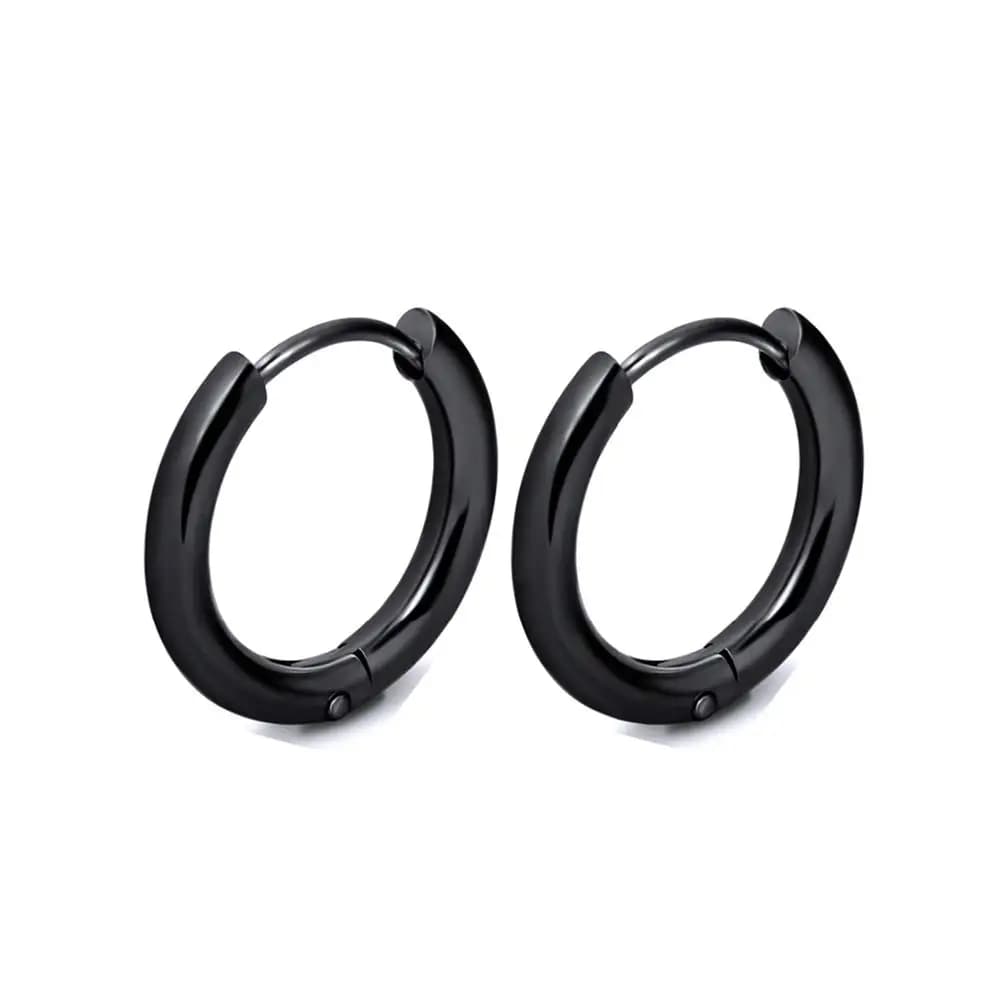 Stainless Steel Hoop Earrings Gold