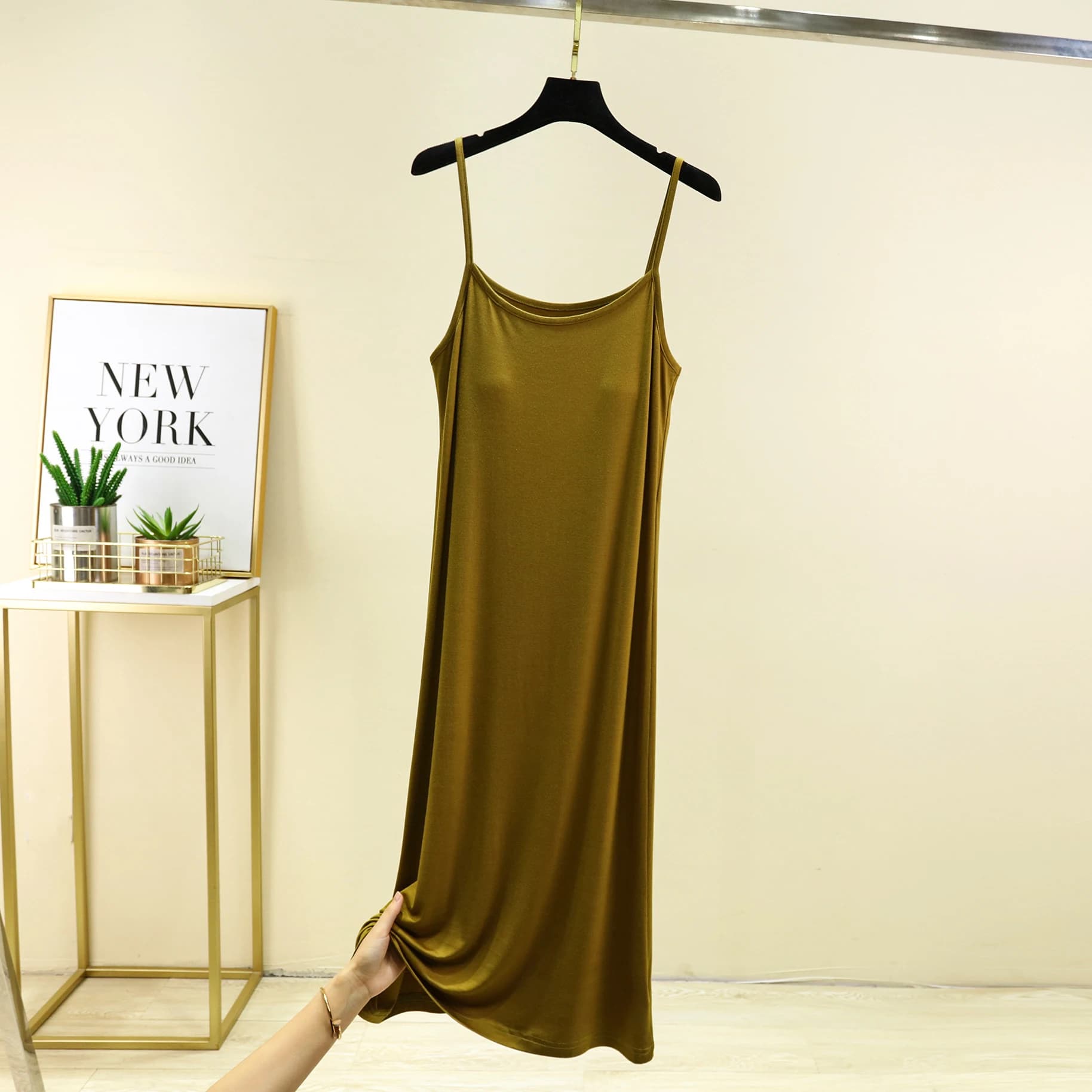 Modal Midi Dress with Built-in Bra