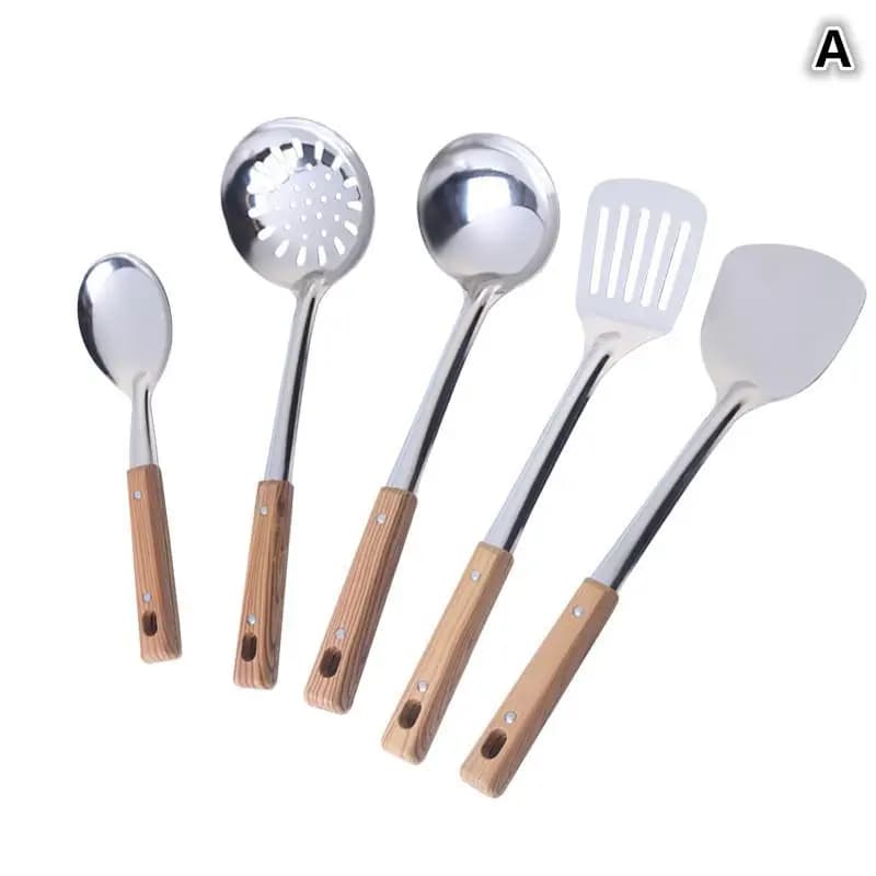 Stainless Steel Wok Spatula with Wooden Handle
