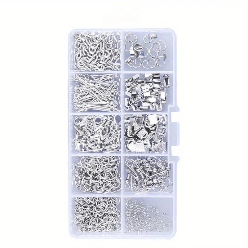 900pcs Jewelry Making Kit - Create Earrings, Necklaces & More with DIY Beads & Plier Tools!