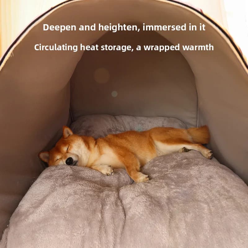 Large Dog Kennel Winter Warm Washable Pet Shelter