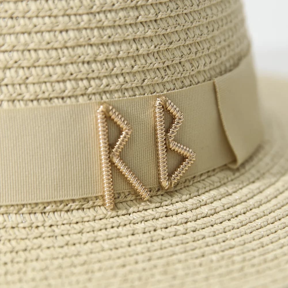 Women's Straw Sun Hat with Ribbon