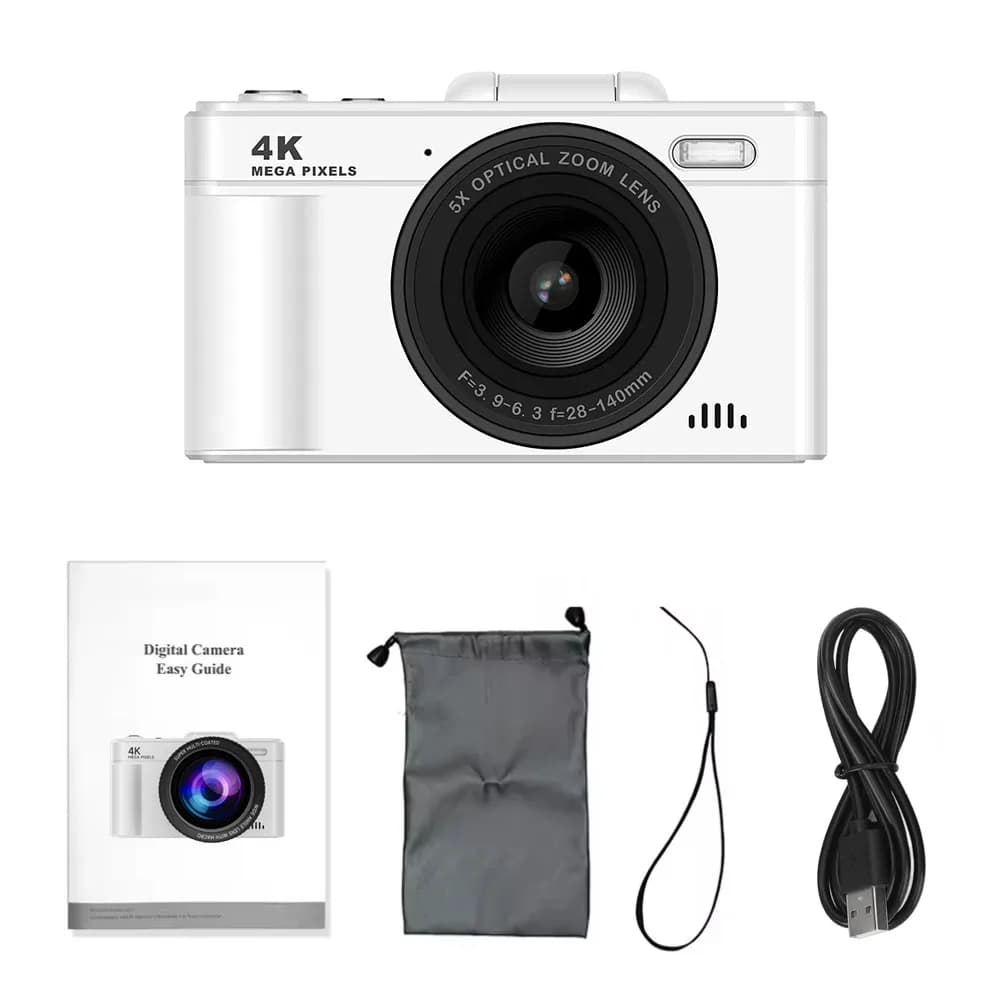 Compact 4K Digital Camera 64MP with 18x Zoom