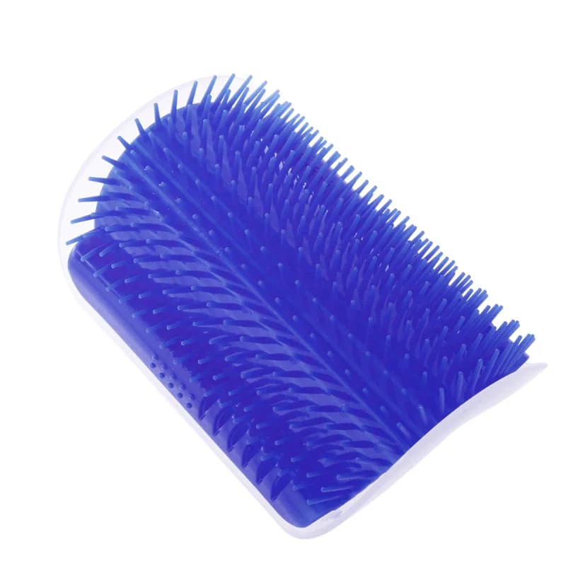 Pet cat scratcher and fur brush with wall corner toy for entertainment  a must-have for hair removal and itching