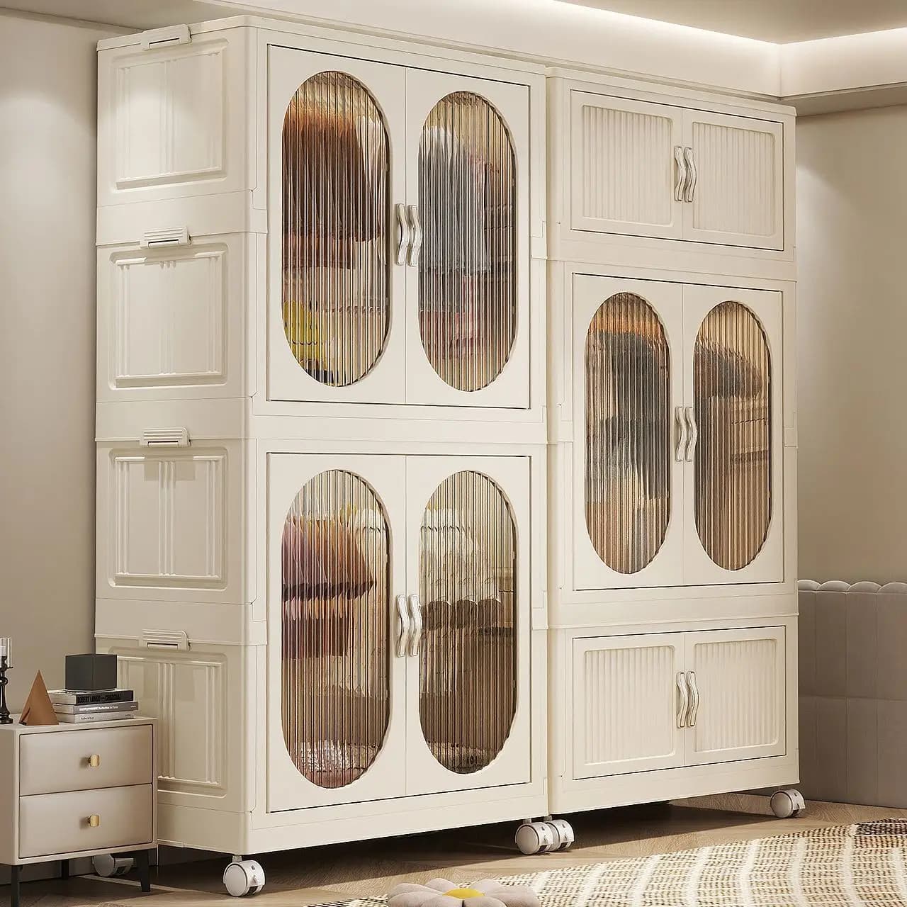 Children's Folding Wardrobe Storage Cabinet