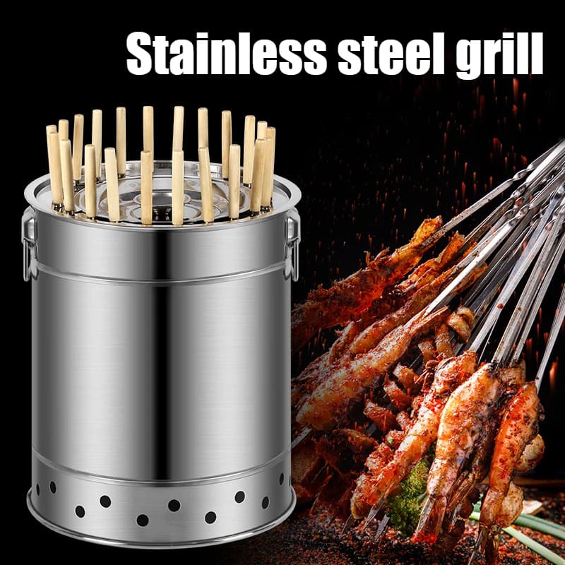 Portable Charcoal Hanging Grill Stainless Steel