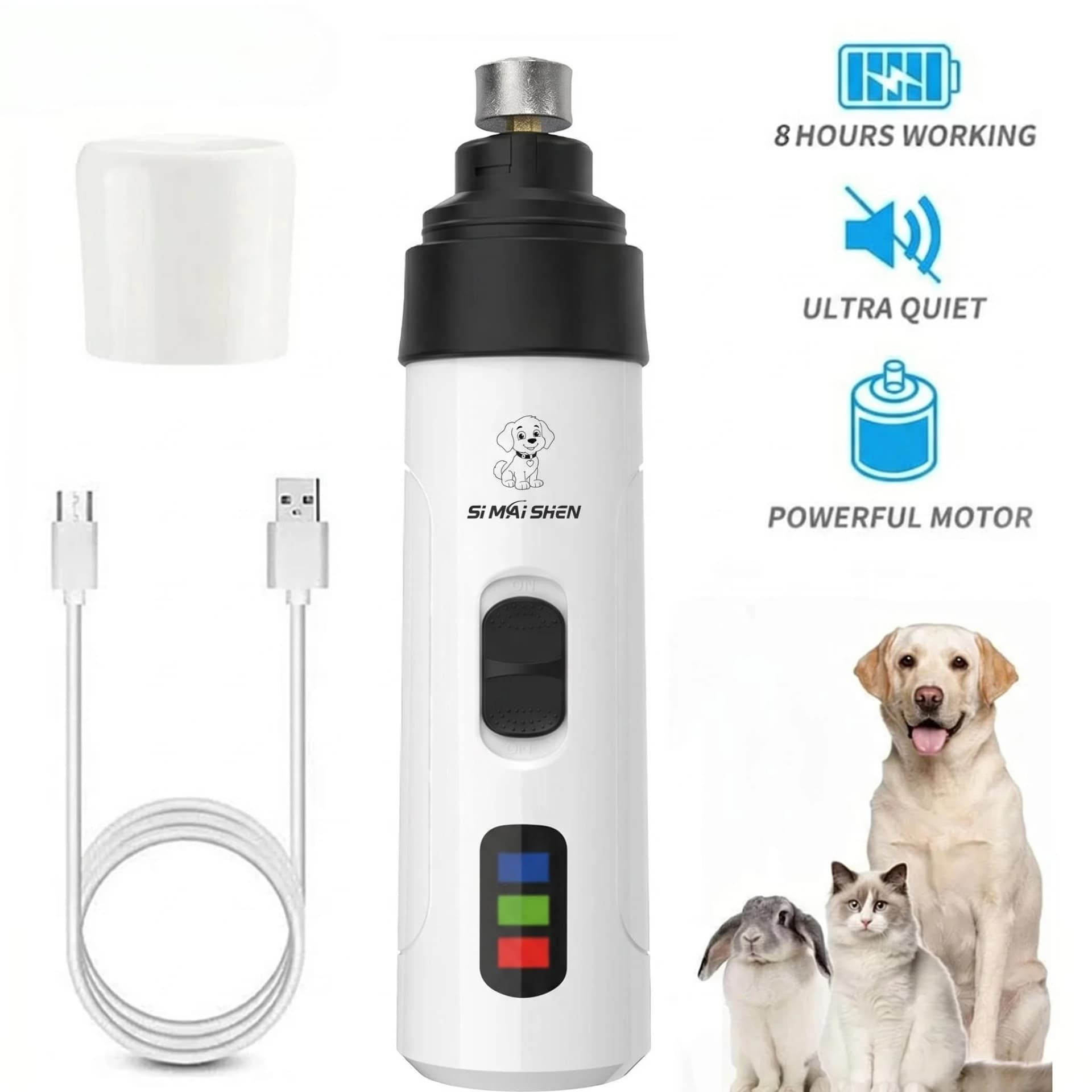 Quiet USB Rechargeable Dog Nail Grinder
