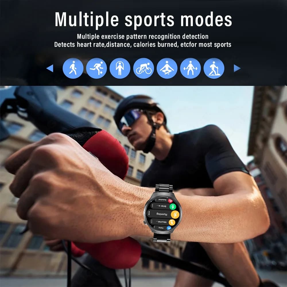 G.L Wear 2025 New Men's Smart Watch HD Display Health Tracking Bluetooth Calling Voice Assistant Sports Smartwatch