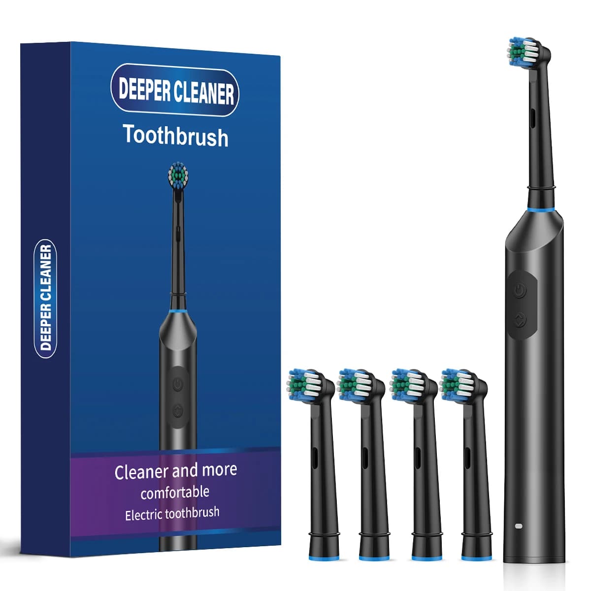 Electric Toothbrush 5-Mode Rotating Rechargeable IPX7