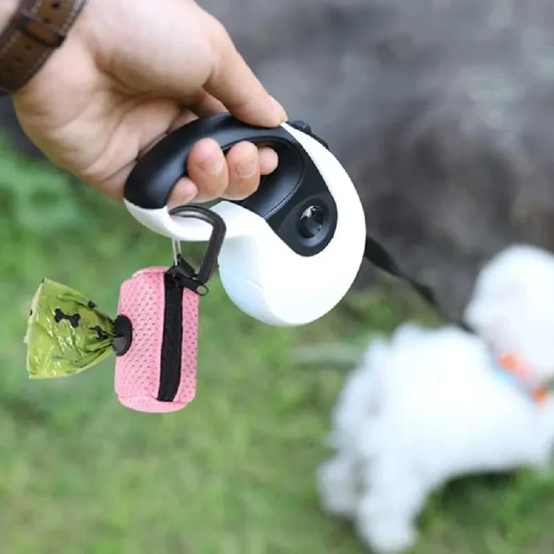 Portable Dog Poop Bag Holder Leash Attachment