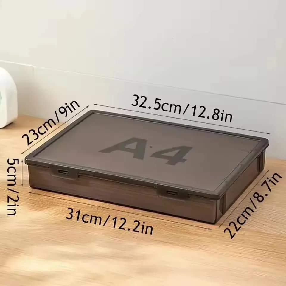 Plastic Document Storage Box with Dust Protection