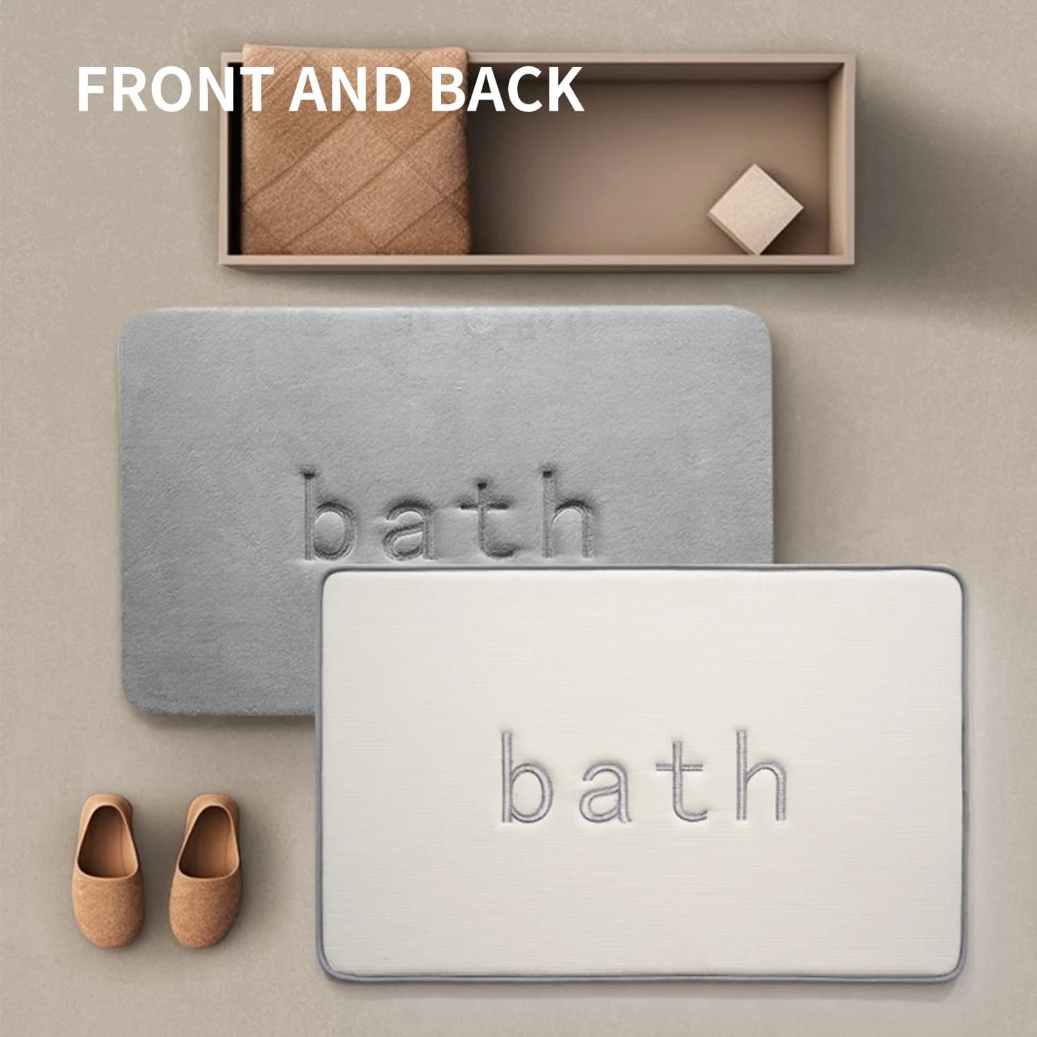 Soft Solid Color Bath Mat Water Absorbent