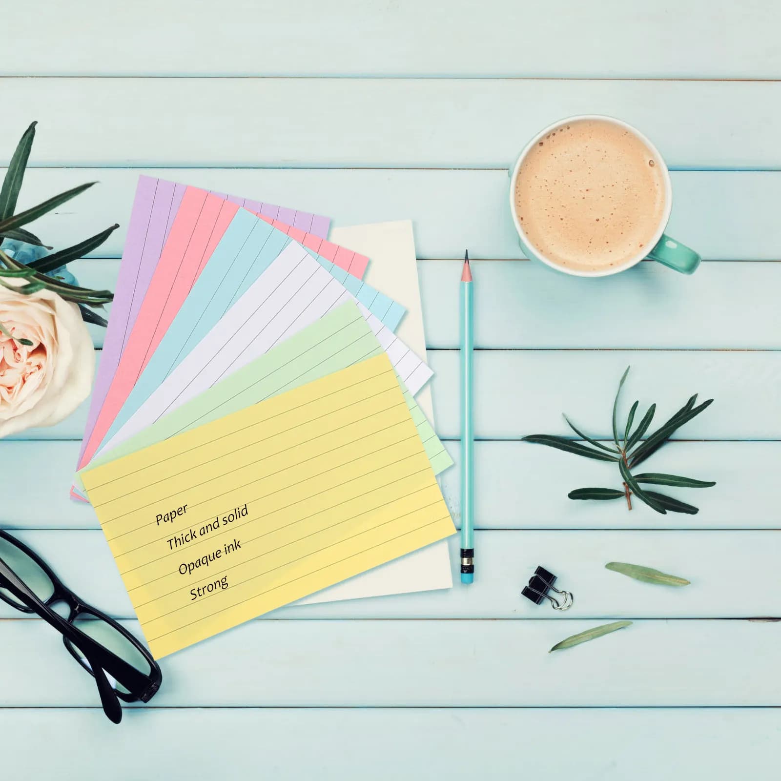 Colored Index Cards 300 Sheet Set Ruled Blank