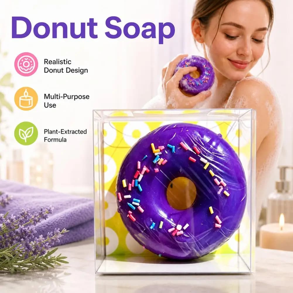 Donut Bath Bomb with Lemon Scent