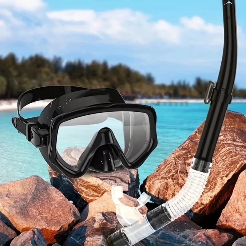 Adult Panoramic Diving Mask Snorkel Set