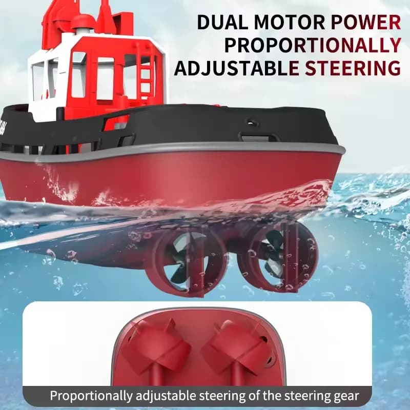 RC Tugboat with Dual Motors 2.4G Remote Control