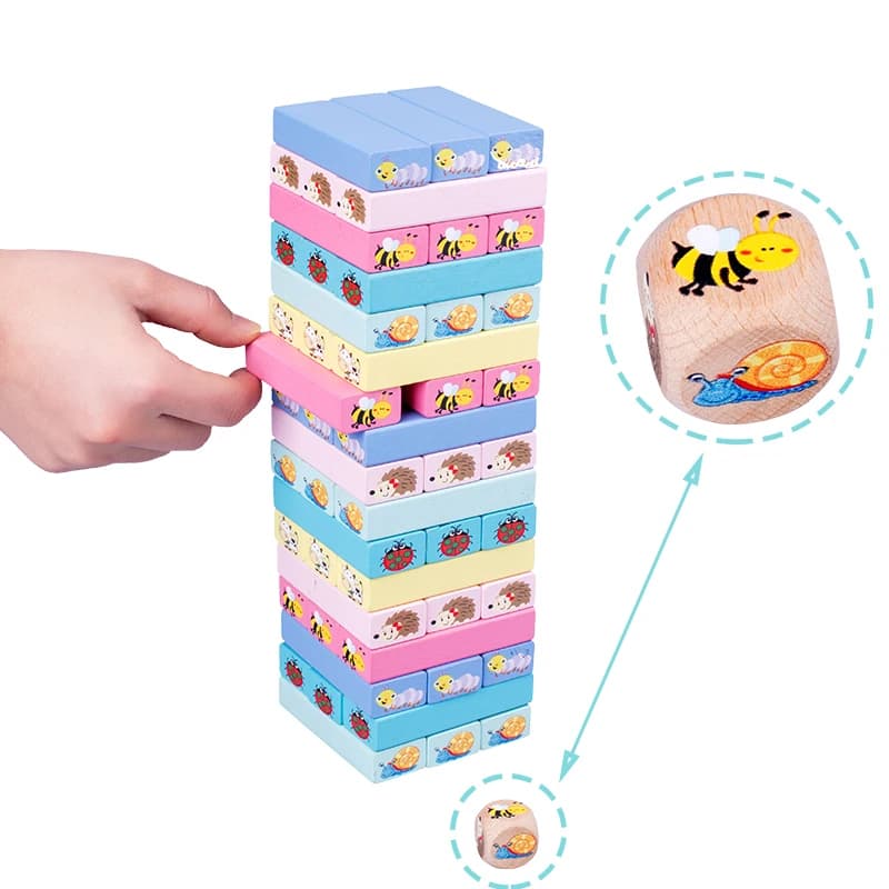 Wooden Stacking Blocks Strategy Game