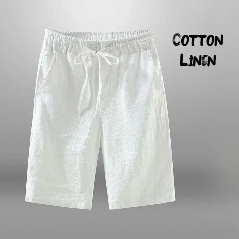 Men's Cotton Linen Casual Shorts