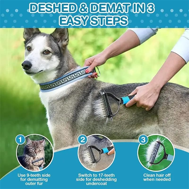 Dog and Cat Hair Removal Grooming Brush