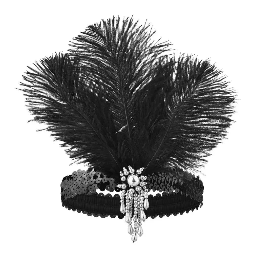 Rhinestone Feather Headband