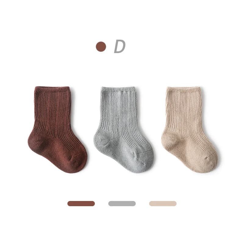 Cotton Baby Socks 3-Pairs Newborn to Toddler