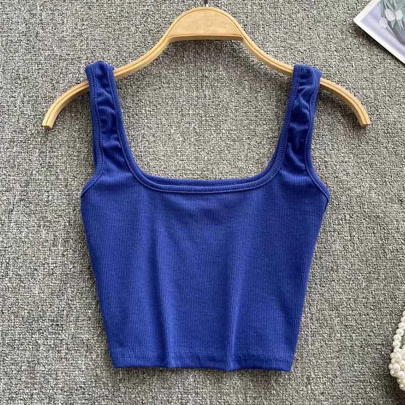 Women's Backless Y2K Crop Tank Top