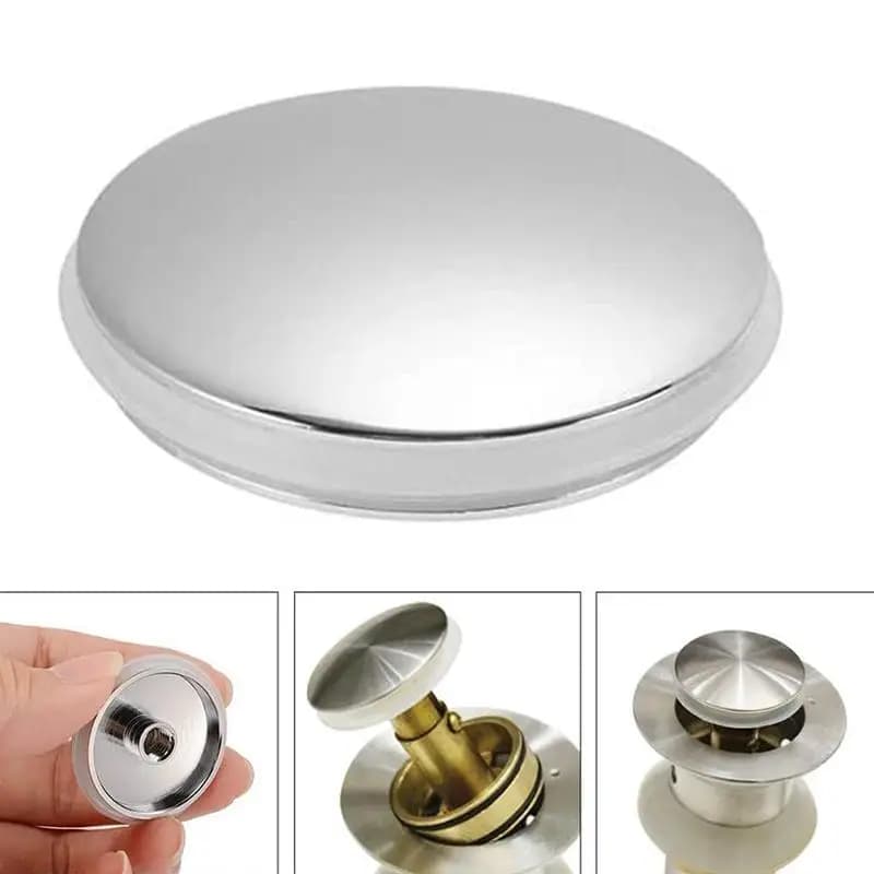 Bathroom Sink Drain Plug Push Button Stopper