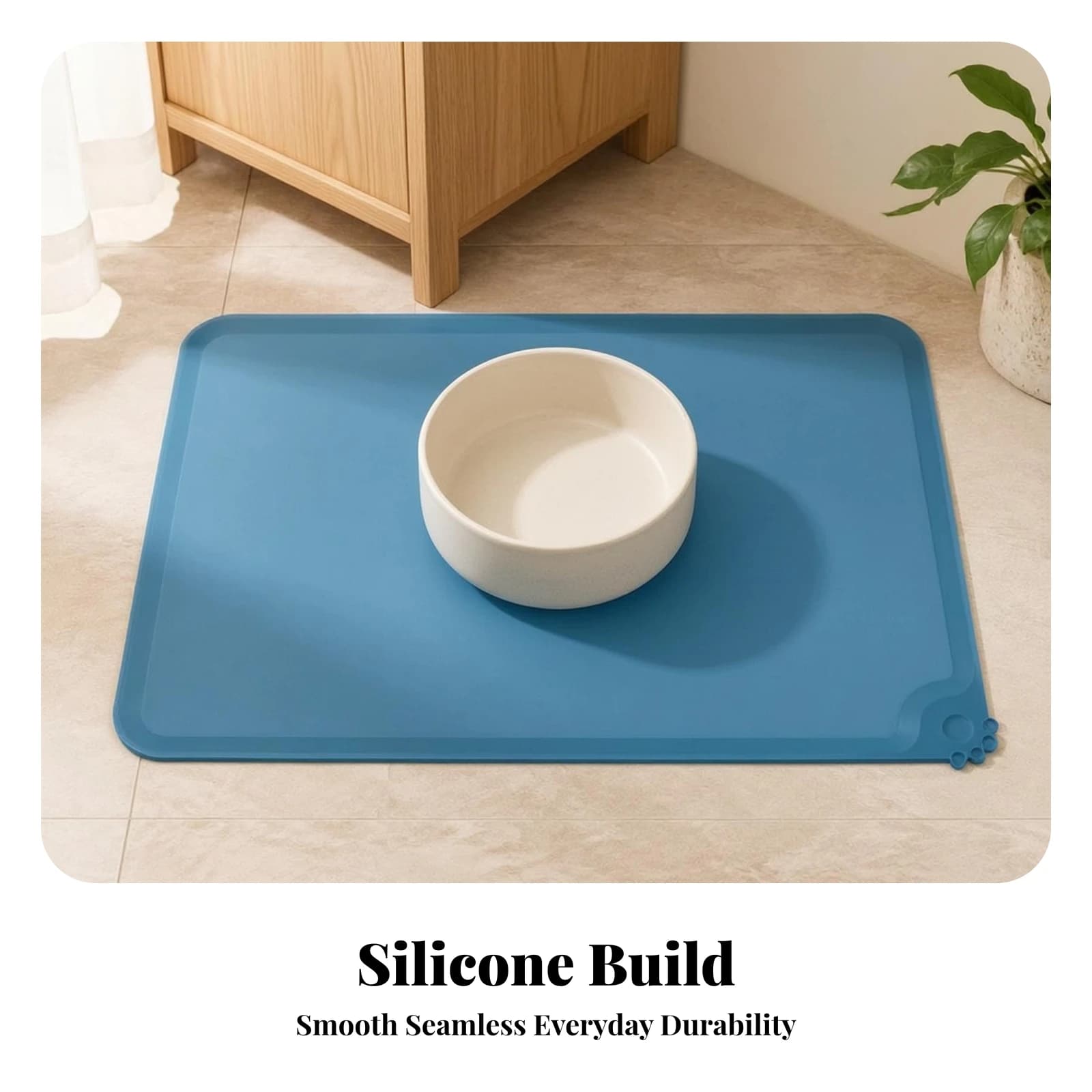 Pet Feeding Mat with Raised Edge