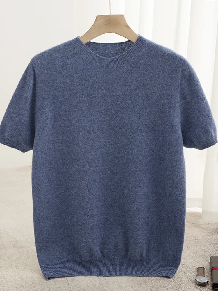 Men's Merino Wool Short Sleeve Sweater