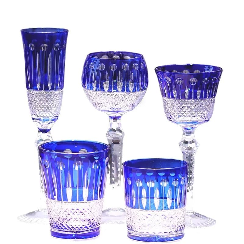 Handmade Crystal Champagne Goblet Glasses