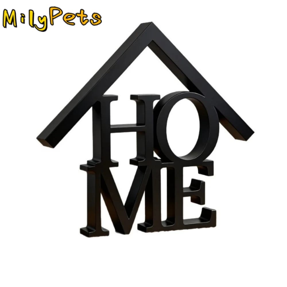 Creative House-Shaped Home Ornaments Geometric Letter Simple Desktop Decoration 3D Printed Home Decor Housewarming