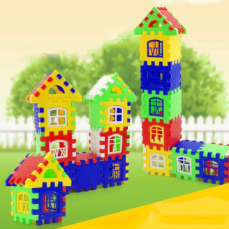 Colored Plastic Building Blocks Puzzle Toys
