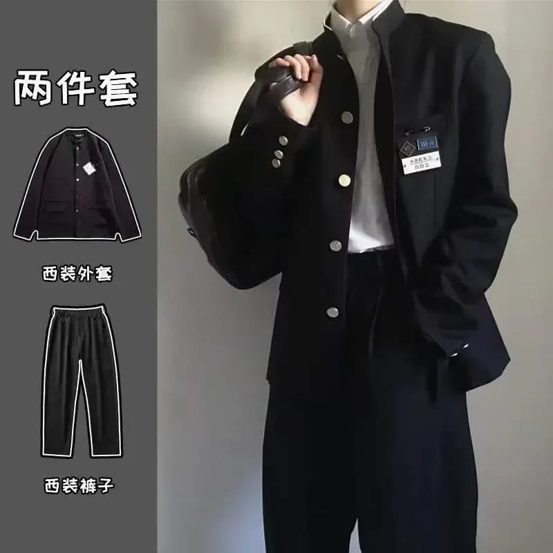 Japanese School Uniform Zhongshan Suit College Suzuki School Uniform JK Men's and Women's Class Uniform Jacket