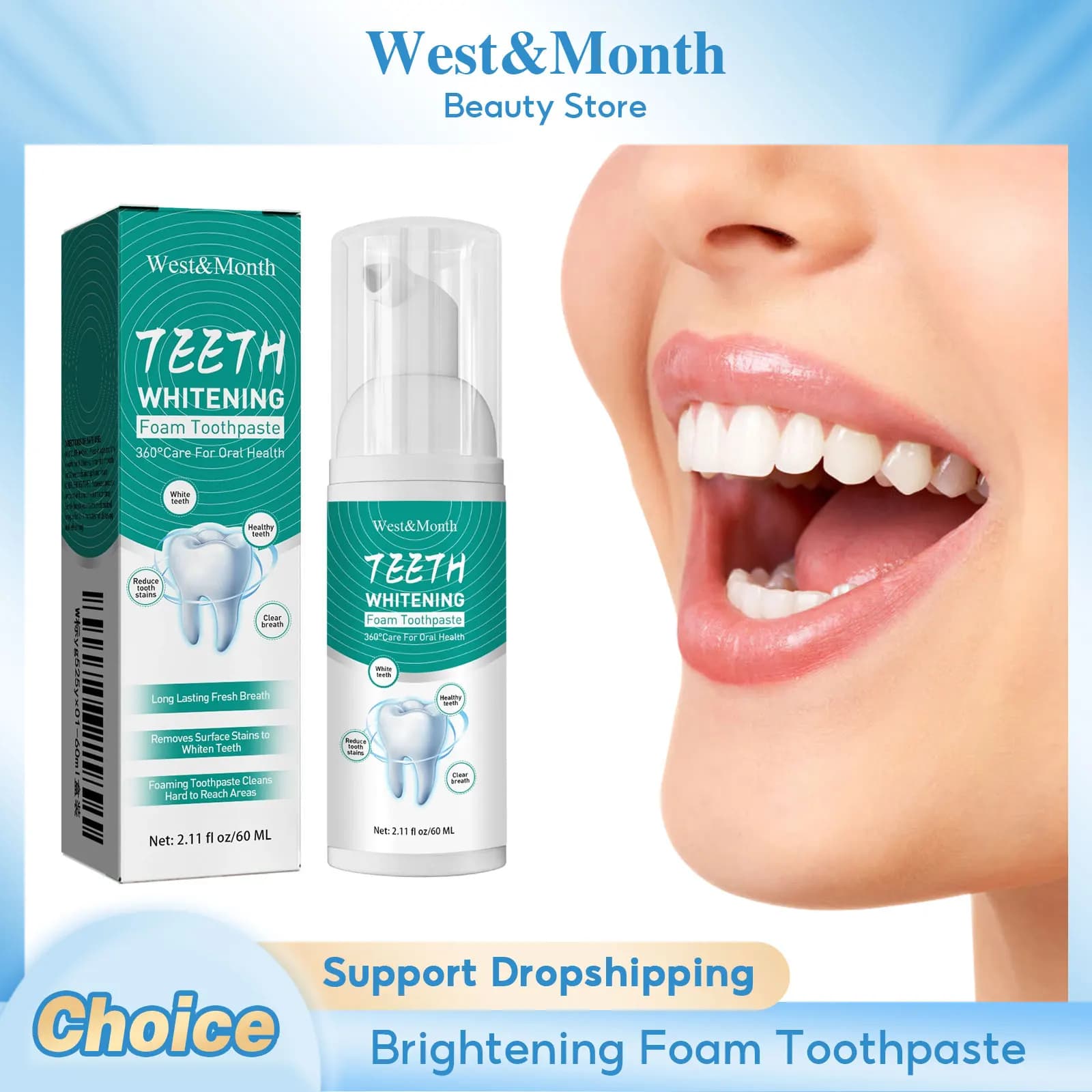 Whitening Foam Toothpaste Mousse