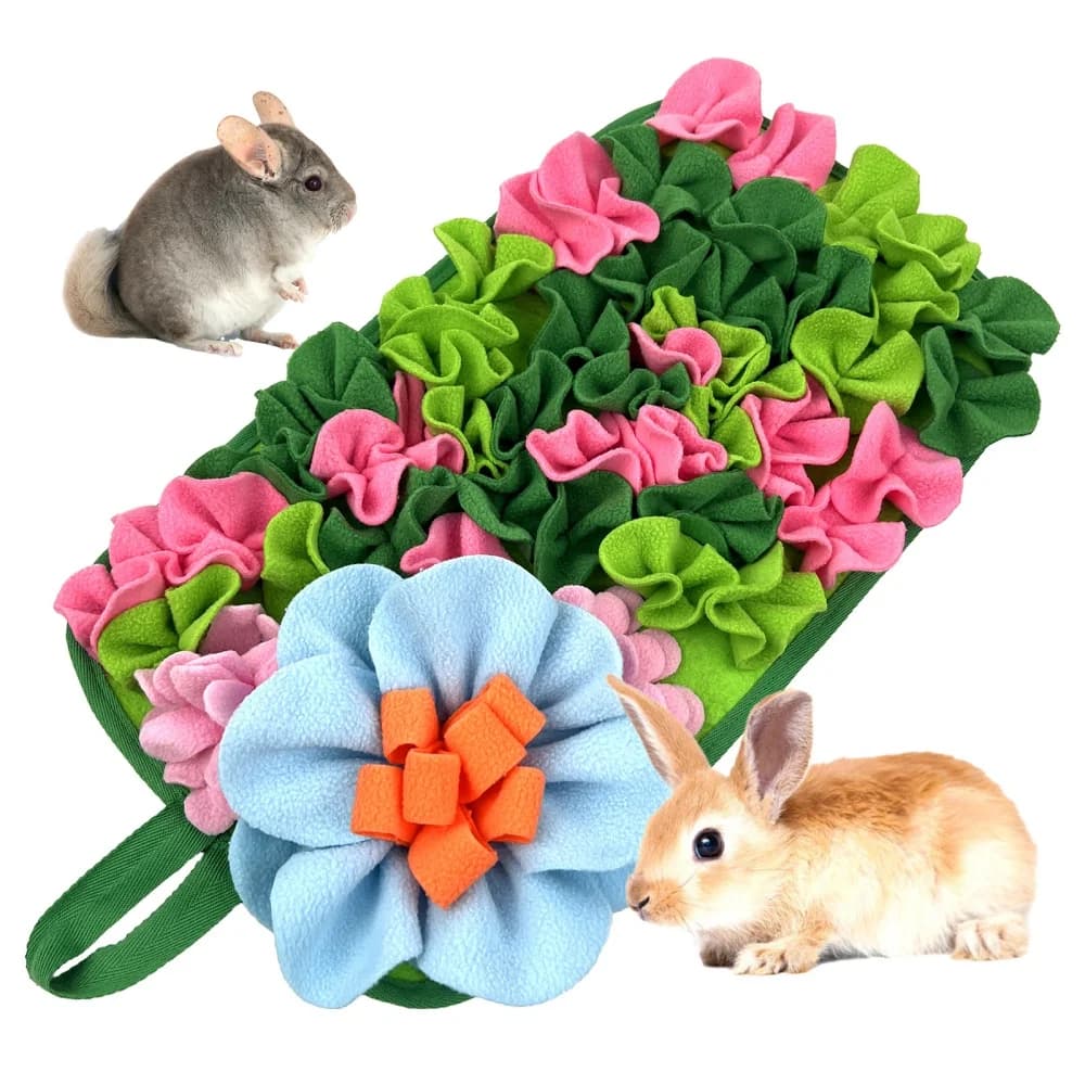 Small Animal Feeding Mat with Floral Design
