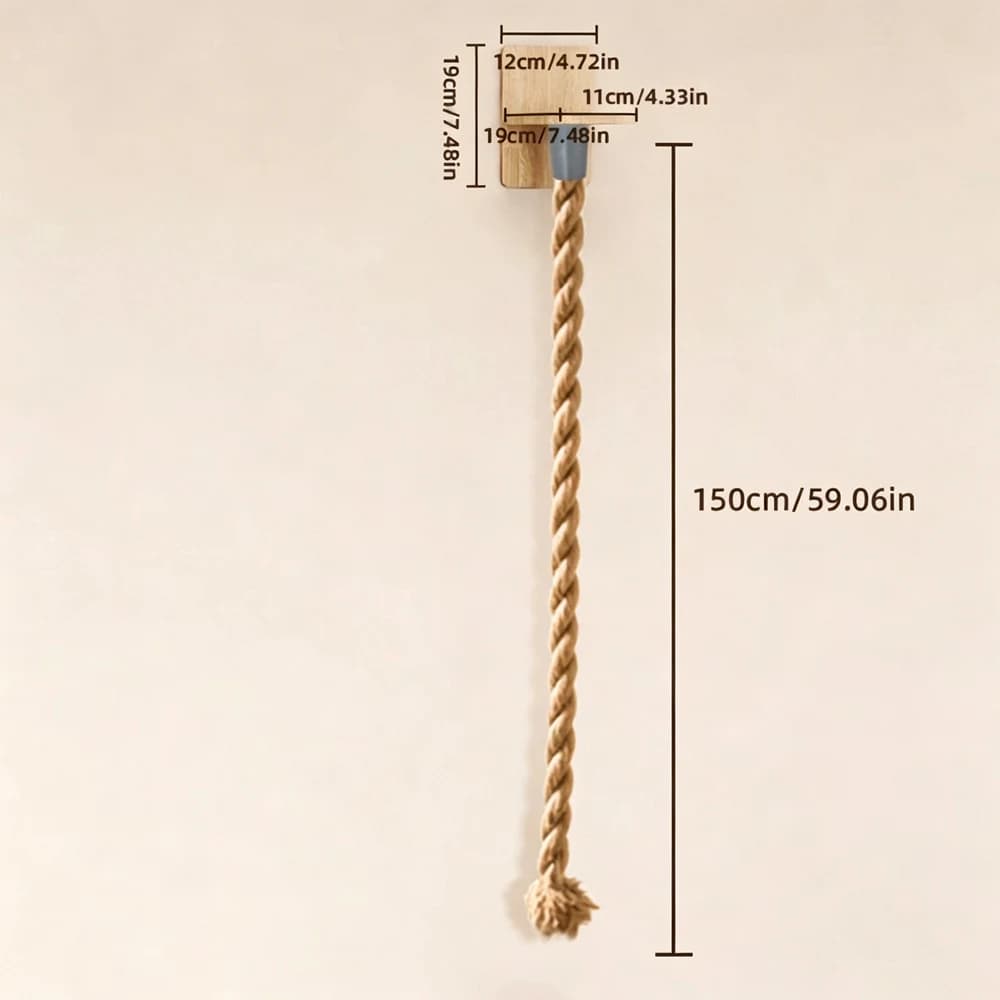 Wall-Mounted Cat Climbing Rope with Jumping Board