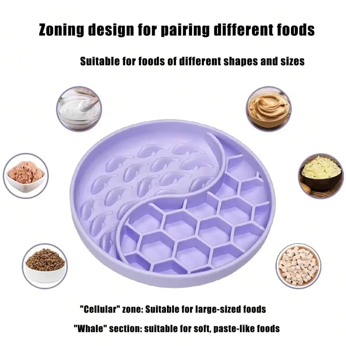 Pet Licking Mat with Dual Design Bowl