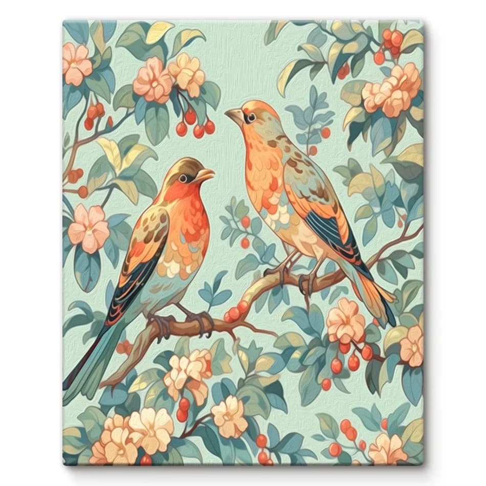 Paint By Numbers Bird Illustration Art Kit