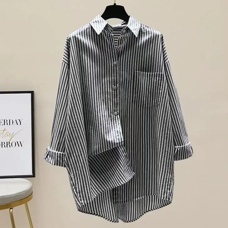 Striped Long Sleeve Blouse Women