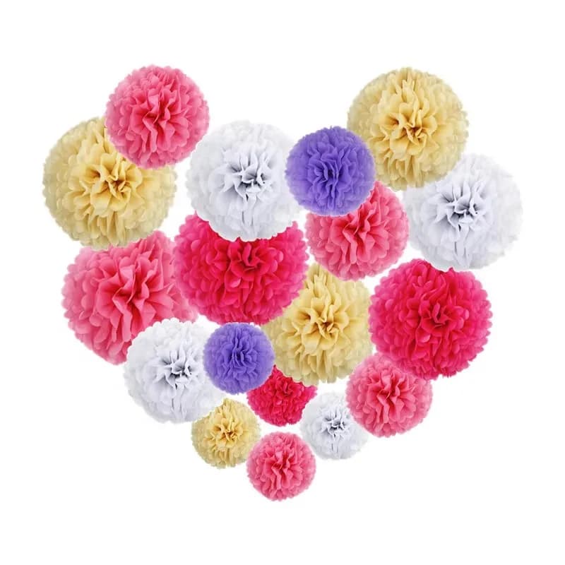 Tissue Paper Pompoms Flower Balls Decorations