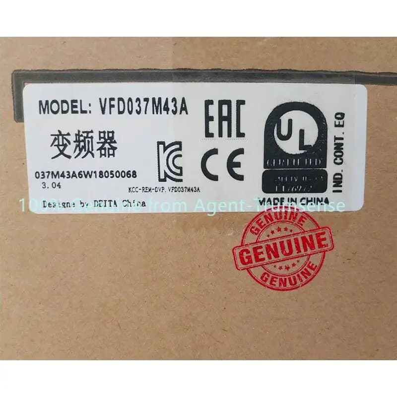 Delta Inverter 3.7 KW VFD037M43A 3 Phase 380V to 460V Rated 8.2A 100% New 3700 W VFD Series Variable Speed AC Motor Drive