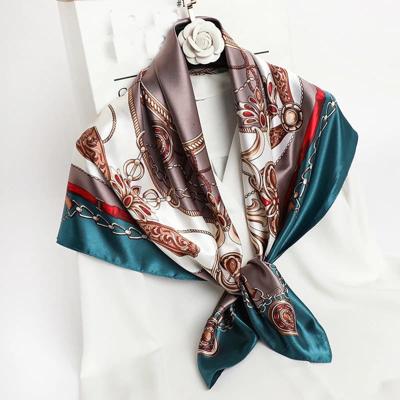Square Silk Feeling Scarf