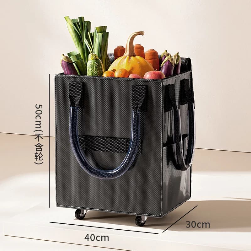 Rolling Grocery Tote Bag with Wheels
