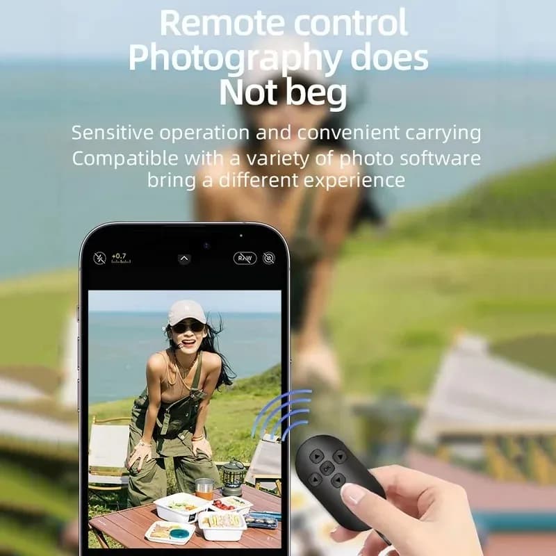 Bluetooth Remote Camera Video Controller Universal Remote Control For Tiktok Movie Page Turning For iPhone Android Mobile Phone
