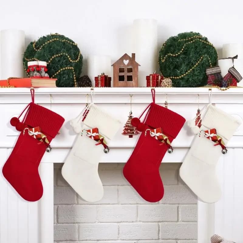 Acrylic Fibre Christmas Stocking with Loop
