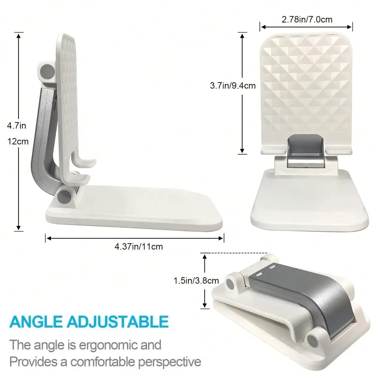 Foldable Desktop Phone Stand, Fully Adjustable Phone Stand, Portable Phone Stand, Desk Accessory Suitable For All Smartphones