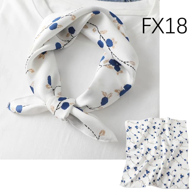 Women's Square Silk Retro Head Scarf