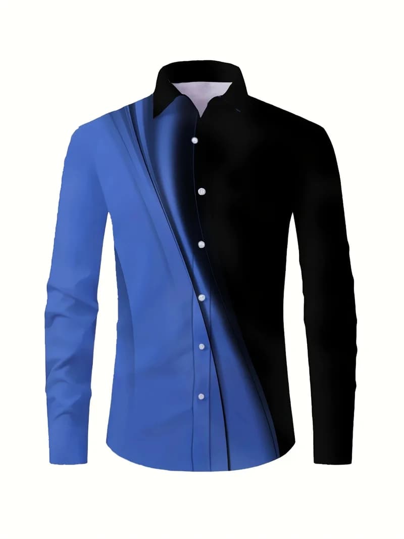 Men's Formal Button-Up Shirt Long Sleeve