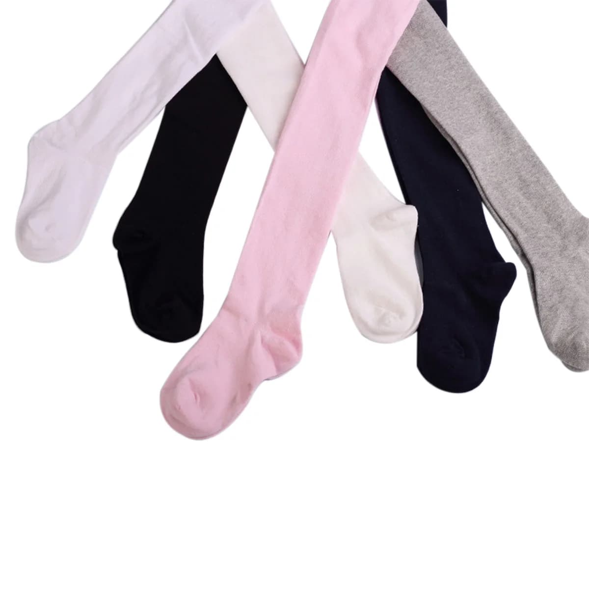 Baby Cotton Tights Warm Solid Color High Waist