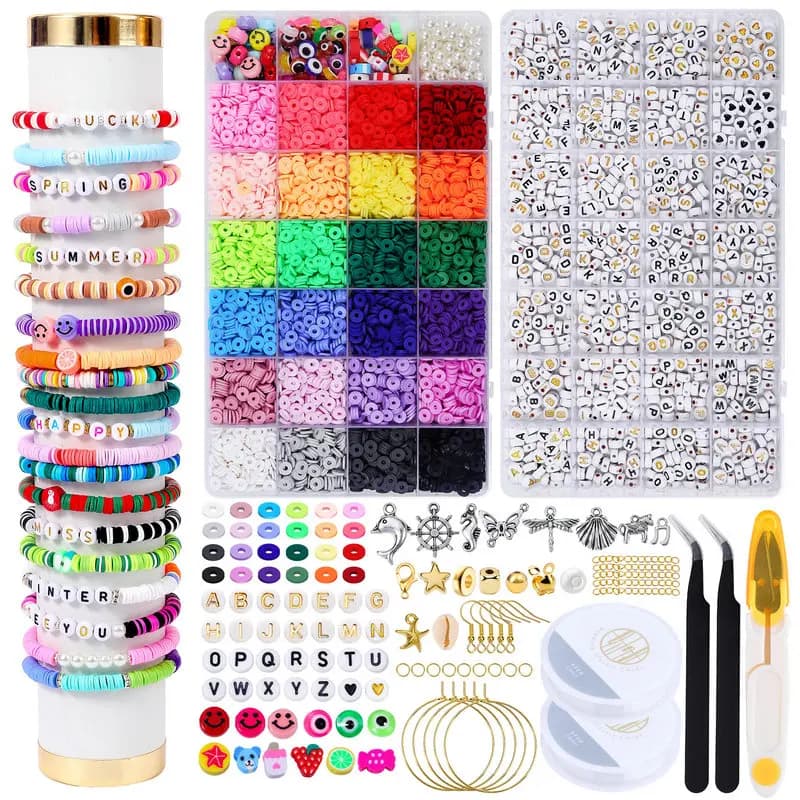 Jewelry Making Kit Glass Beads Bracelet Set